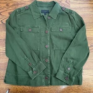 J.Crew Olive Green Button-Up Jacket Size Small